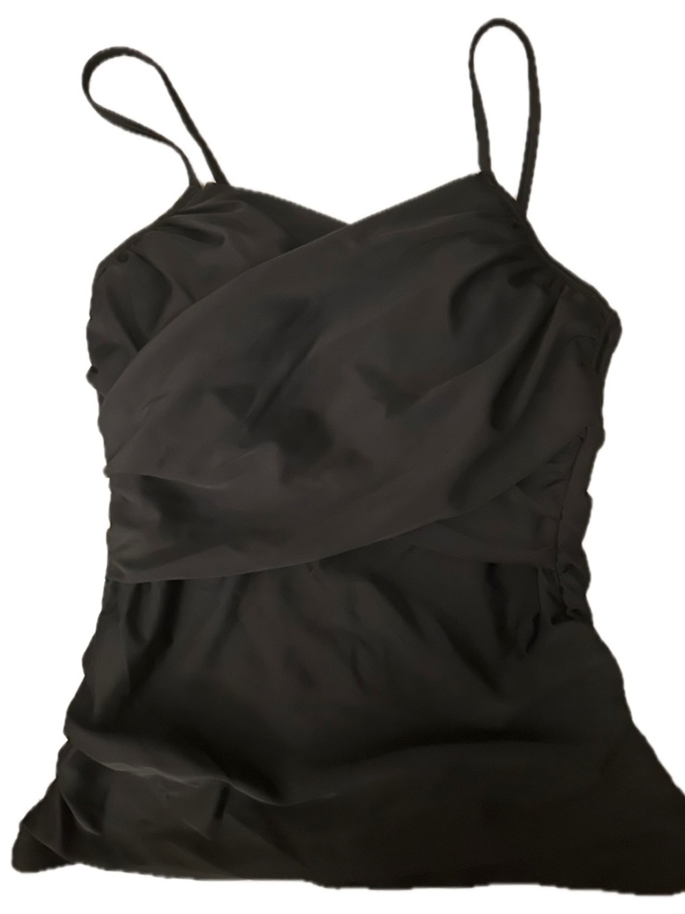 Old Navy- Black Wrap-Front Underwire Tankini Top